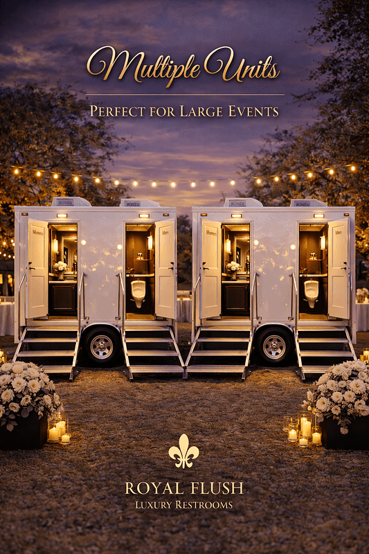 Interior of luxury restroom trailer